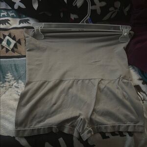 Gray High-Waisted Shorts